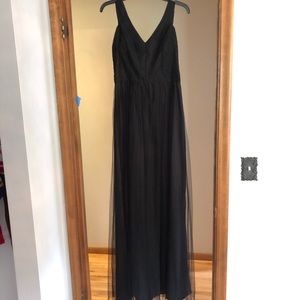Black chiffon Monique Lhuillier dress 10L